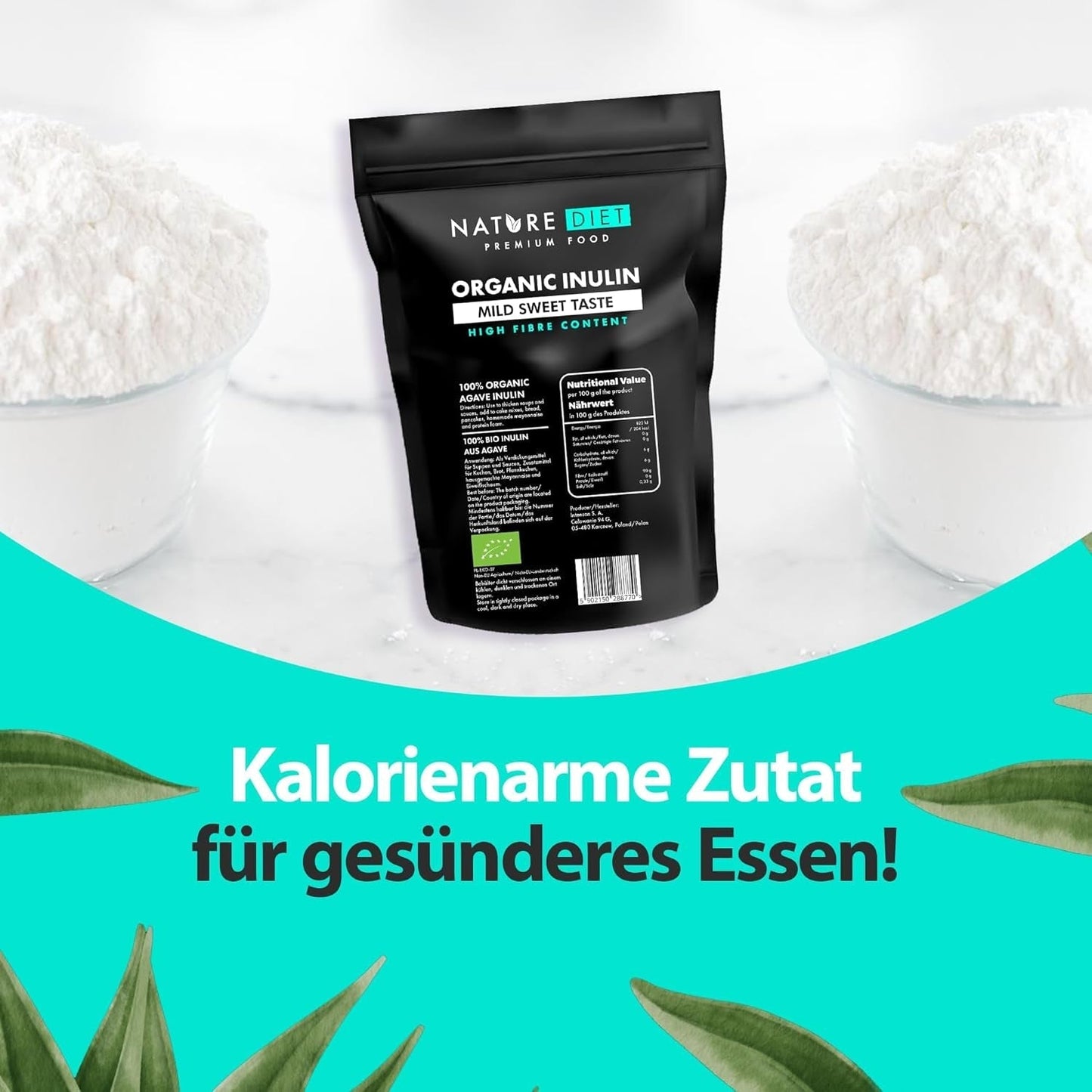 Nature Diet - Bio-Inuline 1 Kg | Aus Agave | Natürliches Präbiotikum Édulcorants Naty Shop