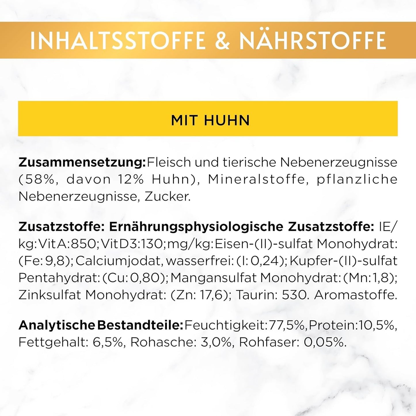 Gourmet Gold Pâte fine Katzenfutter nass, mit Huhn, 12er Pack (12 x 85g)