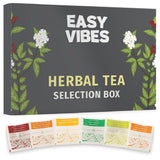 - Coffret cadeau | Coffret avec sélection de tisanes | 24 sachets - Filtre pyramide | 6 saveurs | Idées cadeaux pour elle et lui