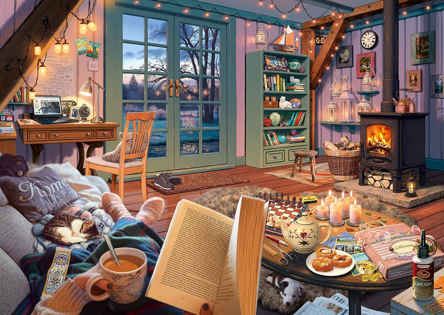 Schmidt Spiele 59655 Dans la maison de vacances, puzzle secret 1000 pièces Naty Shop