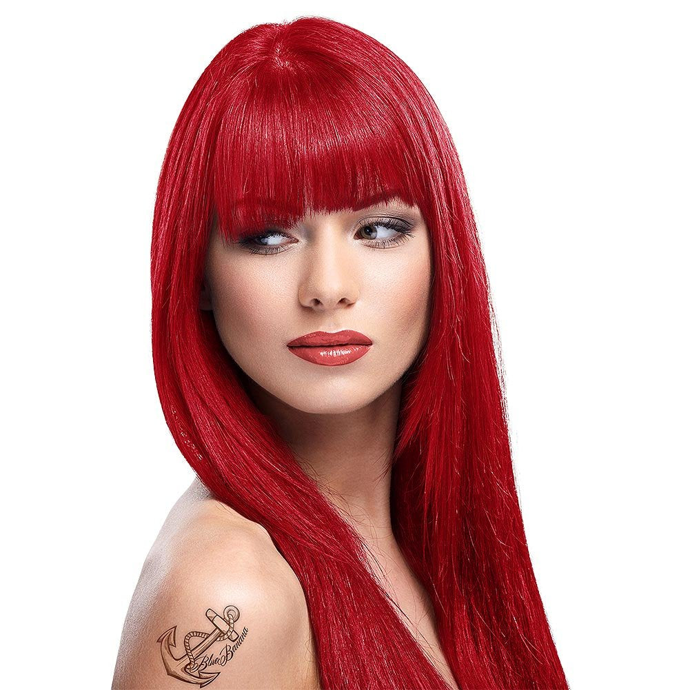 Directions Coloration Semi-Permanente 88ml - Teinture Cheveux Orange Fluorescent Naty Shop Rouge 88 Ml (1 pack)