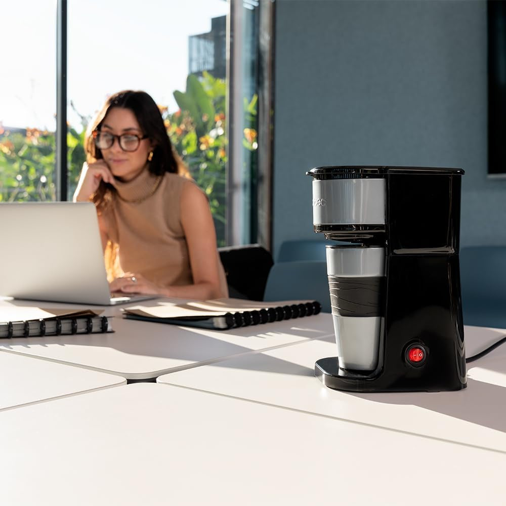 Machine à expresso Cecotec Coffee 66 Drop & Go avec carafe thermique, 700 W, capacité 420 ml, bec verseur scellé, filtre permanent ou en papier, fonction d'arrêt automatique, récipient avec fenêtre