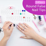 240 pièces Nagel Display Punkt Farbpunkte,Transparent Nail Art Display,Nagellack Displays Rund Für Nagelstudio Und Anfänger,Diy Nail Art Nagelstudios
