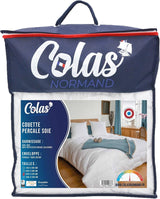 Couette Percale de Coton 240 X 220 cm Haute Qualité 100% Percale de Coton Doux et Confortable Durable Finition Fine Fabriqué en France Blanc Naty Shop Couettes et Couettes Blanc 2 Personnes (Standard)