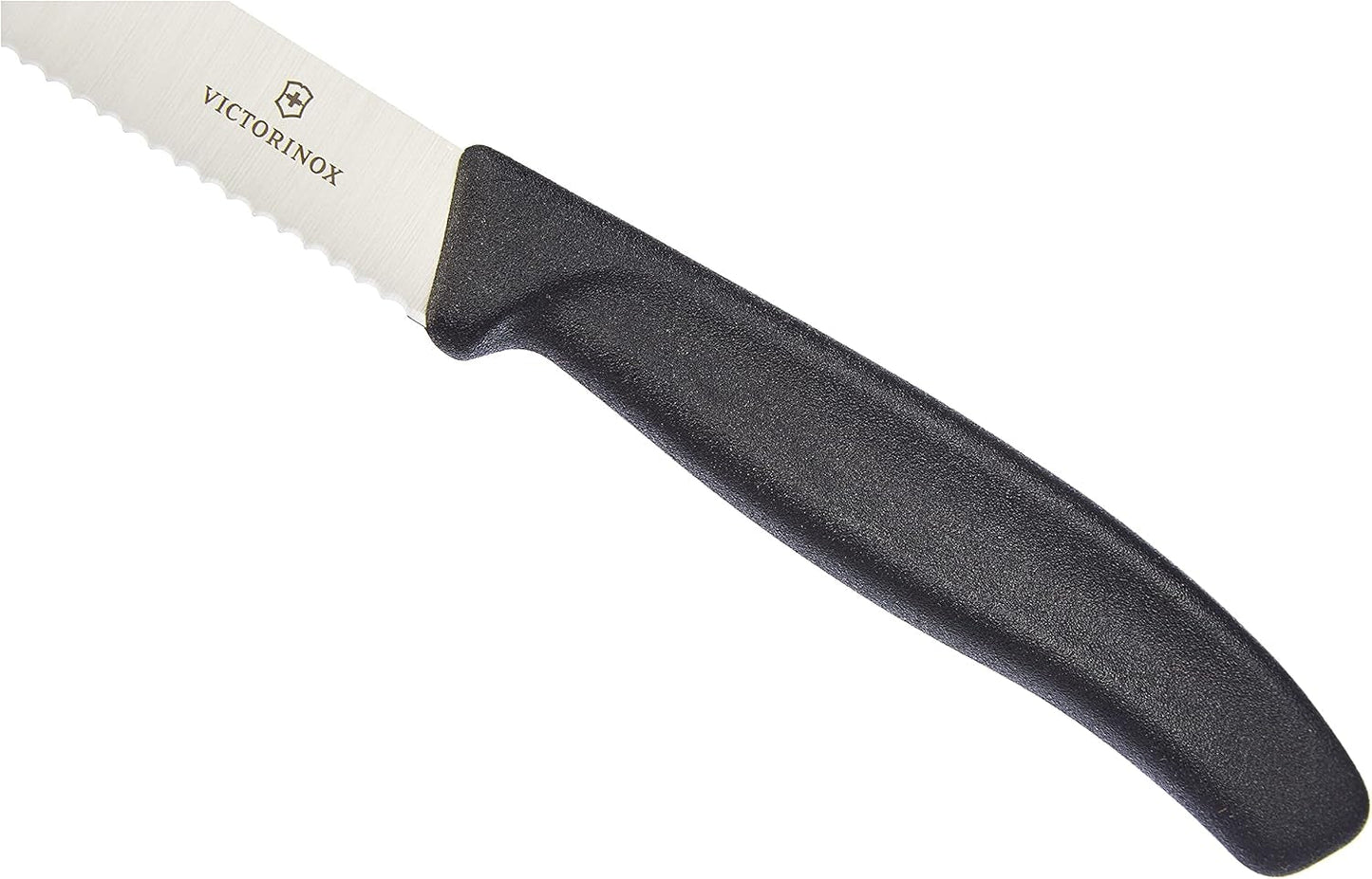 Victorinox Swiss Classic, Profi Tafelbesteck, 12-Teilig, Extra Scharfe Klinge, Wellenschliff, 11 cm, Rostfreier Stahl, Schwarz Kitchen Naty Shop