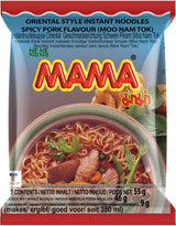 MAMA Nouilles instantanées aromatisées au poulet – Soupe de nouilles instantanées de style oriental – Cuisine thaïlandaise authentique – 24 x 55 g