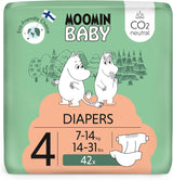 Couches Moomin Baby Eco, taille 3, 5-8 kg, 48 pièces, couches souples de qualité supérieure | Doux et agréable pour la peau, respirant, absorbant, sans produits chimiques inutiles |