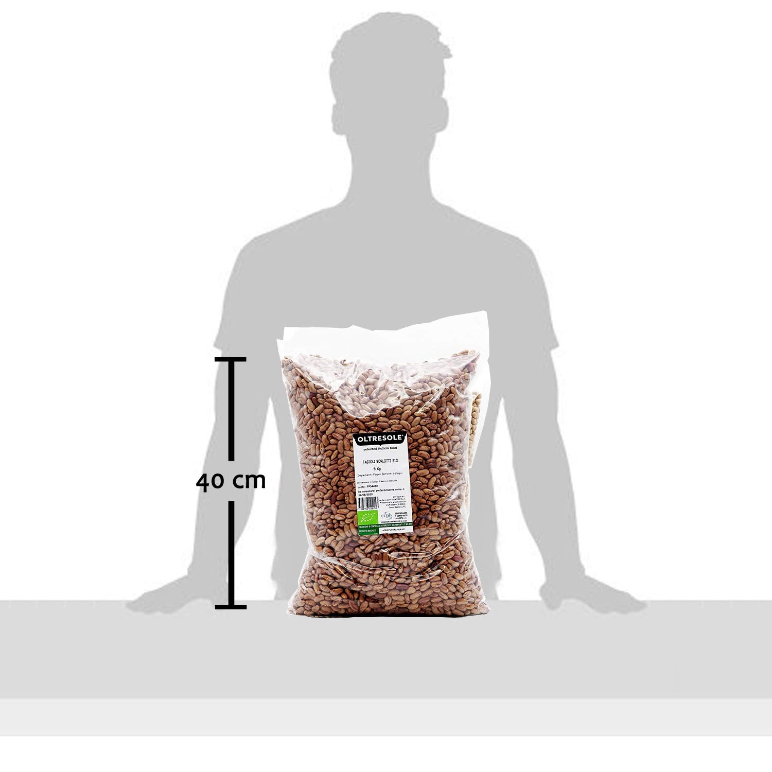 , Haricots borlotti bio 5 kg, légumineuses séchées bio issues de culture contrôlée, Céréales Naty Shop