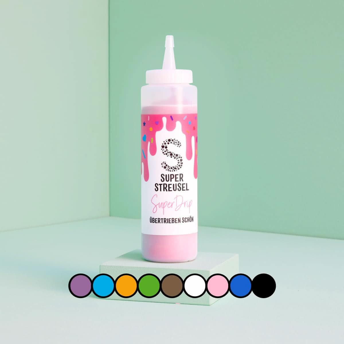 Super Drip Black Cake Glaze Cake Fondant Chocolat 300 grammes Glaçages et Décor Naty Shop Rose