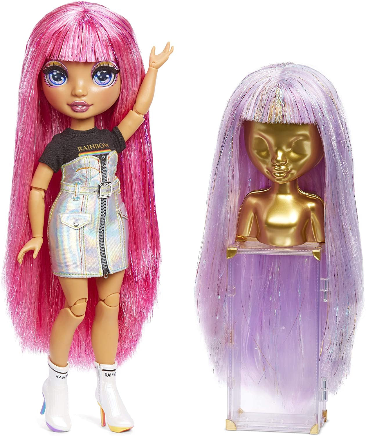 Rainbow High 571049 Fashion Studio - Poupée exclusive avec vêtements, accessoires et 2 perruques brillantes - Créez plus de 300 tenues !
