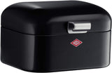 Wesco 235 001 Mini corbeille à pain Grandy 17 x 18 x 12 cm (L/l/H) rose, acier inoxydable Boîtes de conservation alimentaire Naty Shop Noir