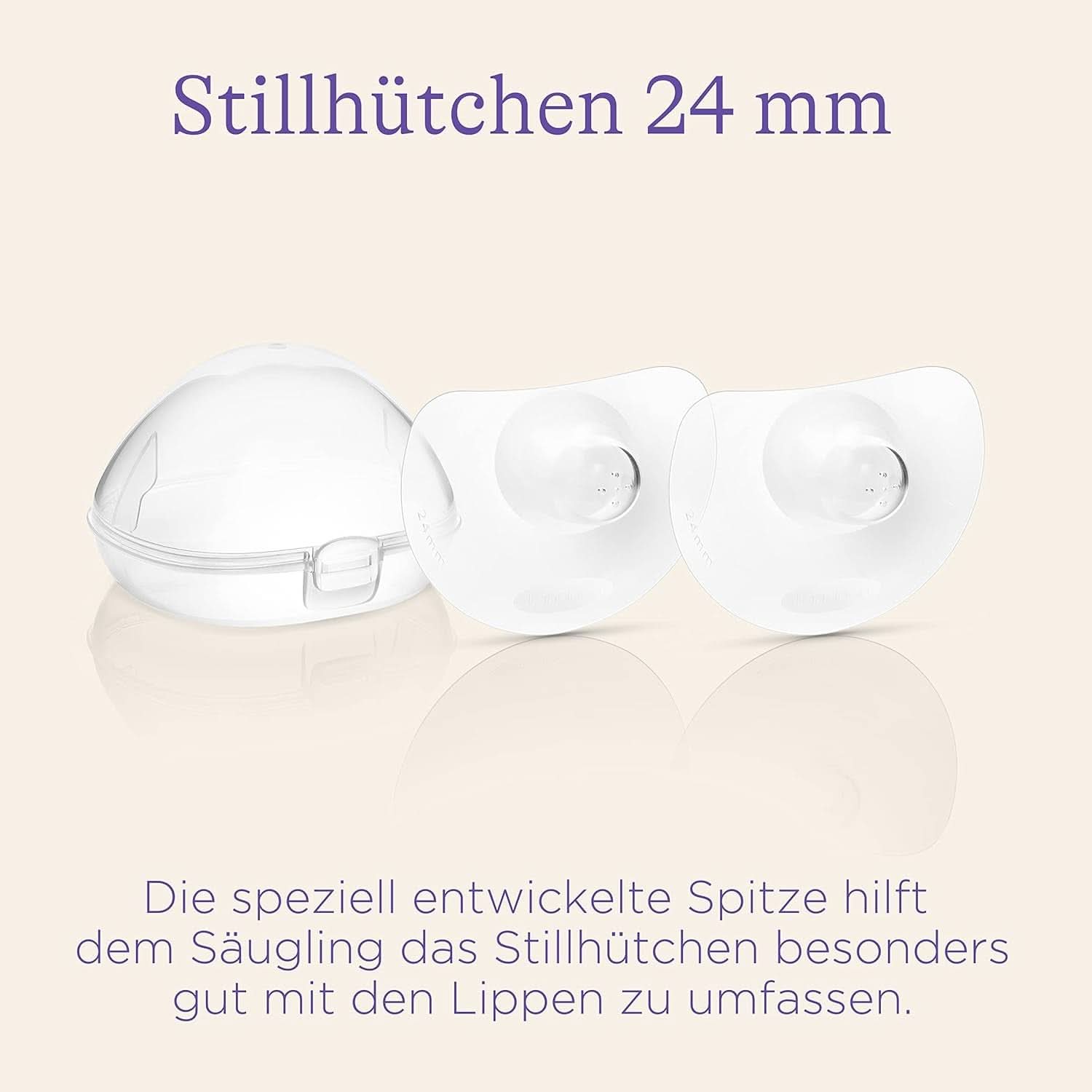 Lansinoh Stillhütchen 24 mm (Größe 2), 2 Stück Inkl. Boîte de rangement - Angenehmes Tragegefühl - Trotz Anlegeschwierigkeiten Weiter Stillen Accessoires Alimentation et Allaitement Bebe Naty Shop