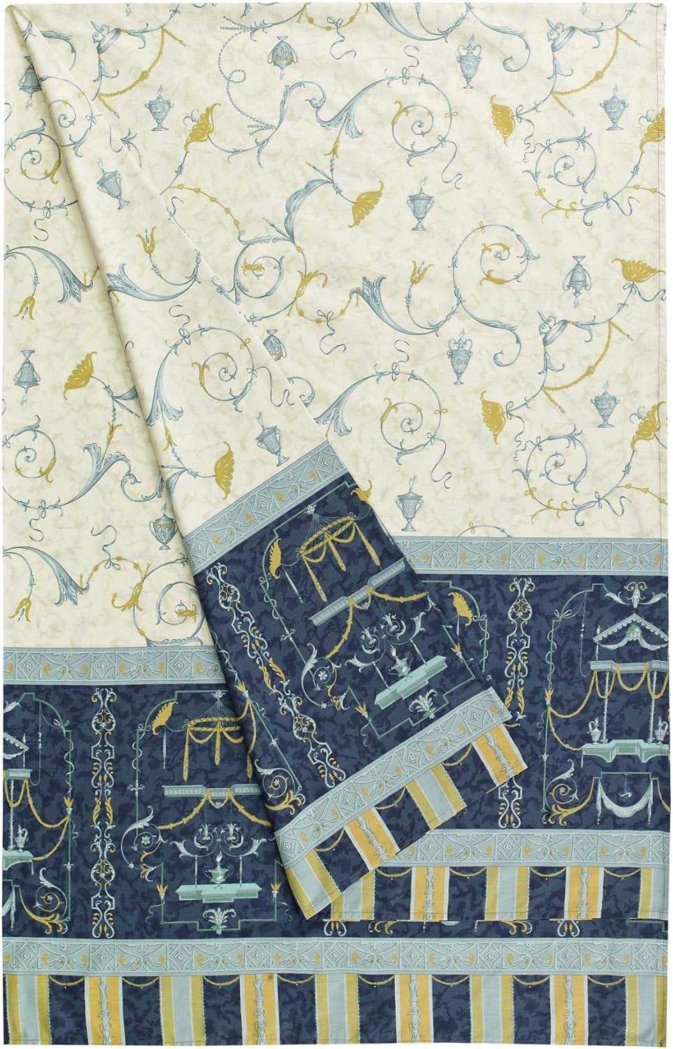 Bassetti OPLONTIS Granfoulard, coton, bleu, 180 X 270 X 1 Cm Lits et Couvertures Bassetti Bleu 180 X 270 X 1 cm