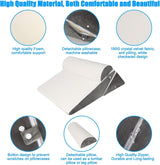 Oreiller compensé réglable pour lit, oreiller de lecture pour lit et canapé, oreiller de reflux en mousse, oreiller de dos, apnée du sommeil, lecture, élévation du sommeil, oreiller de jambe, maux de dos, ronflements