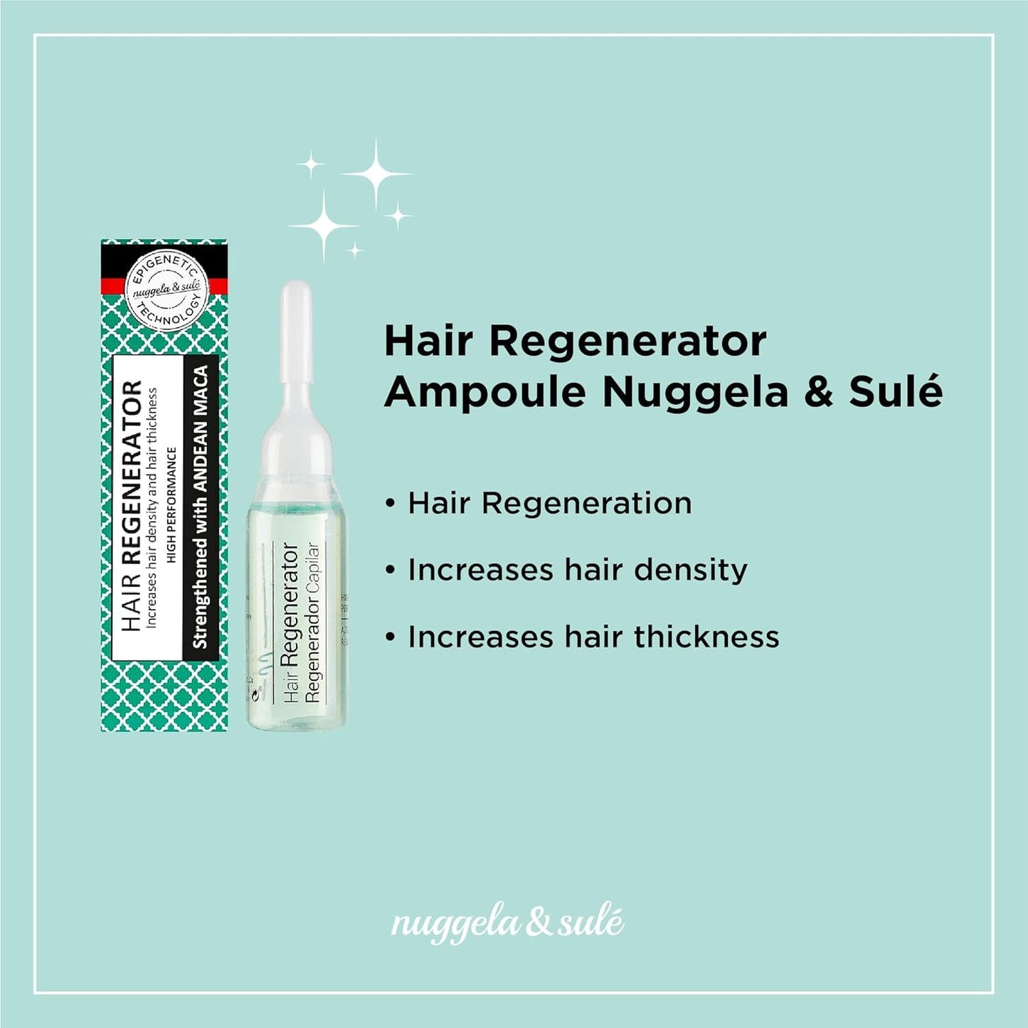 Ampoules de revitalisant capillaire Nuggela & Sulé, augmente la densité et la force des cheveux Soin capillaire Nuggela