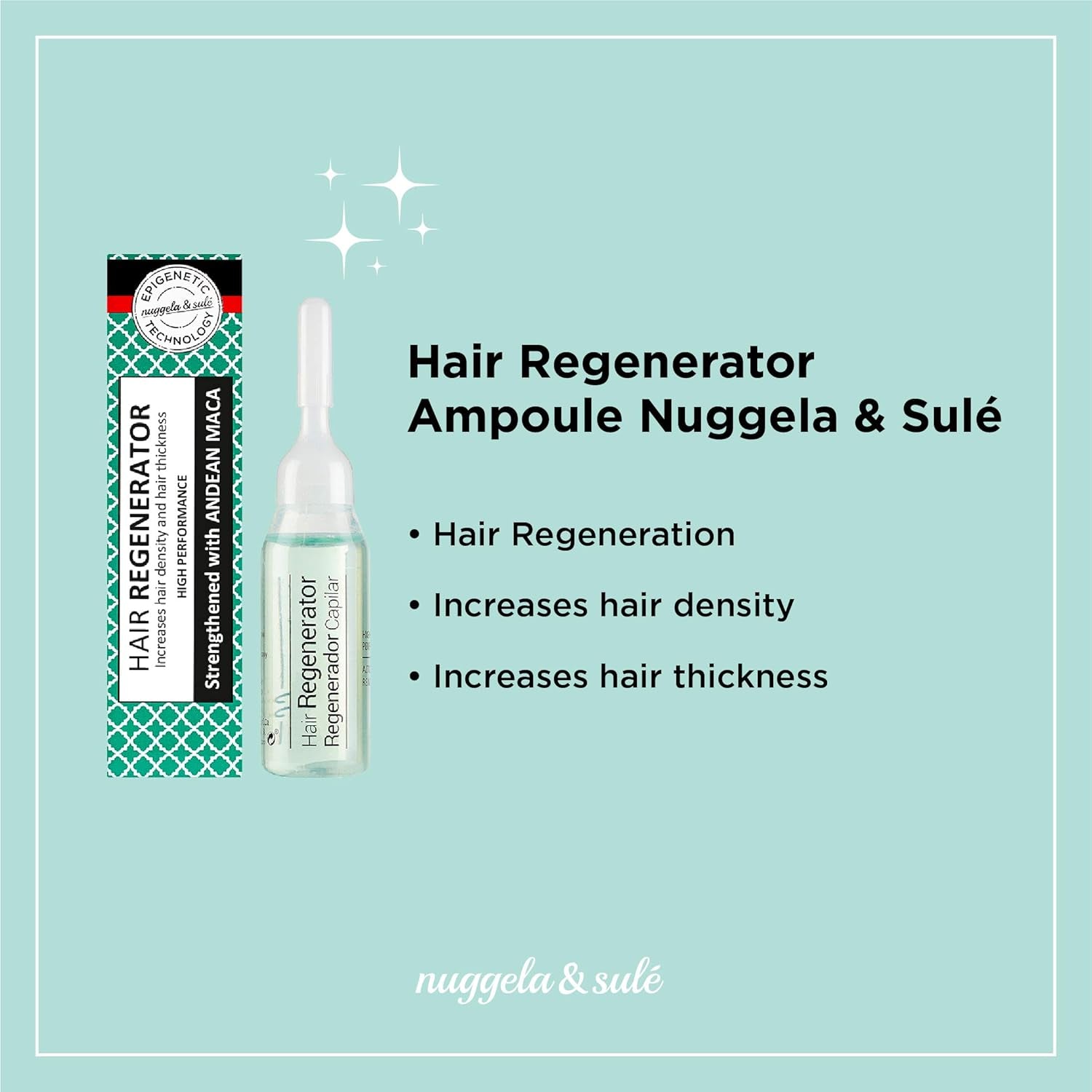 Ampoules de revitalisant capillaire Nuggela & Sulé, augmente la densité et la force des cheveux Soin capillaire Nuggela
