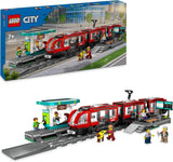 Tramway LEGO City avec gare, idée cadeau pour les fans de véhicules à partir de 7 ans, avec 6 figurines et un chien-guide pour jouer un rôle, jouet de construction 60423 Jeux de construction Besuche den LEGO-Store Titre par défaut