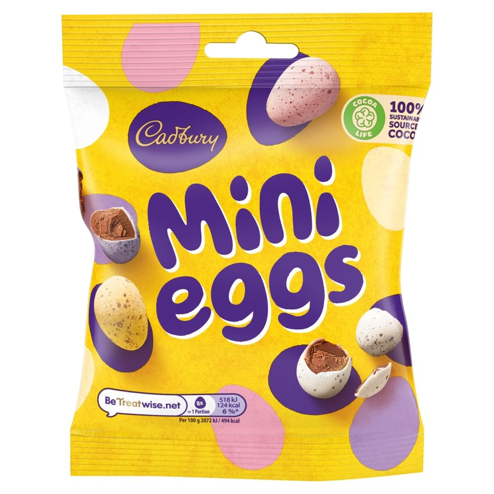 Sachet solide de petits œufs en chocolat (80g) dans un plateau de sucre croquant (Easter Forms)