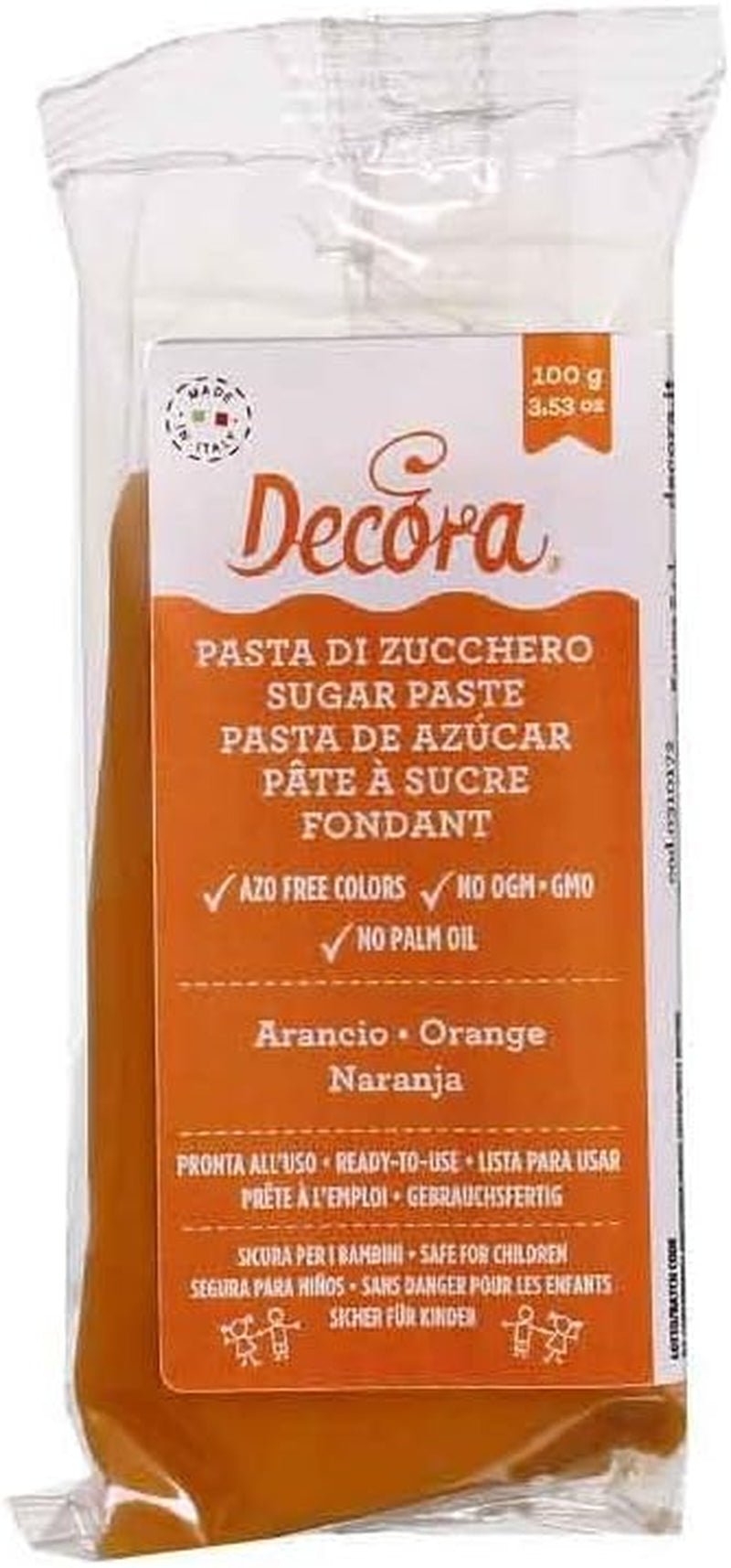 0310172 FONDANT ORANGE 100 G Pâte à Sucre Naty Shop Default Title