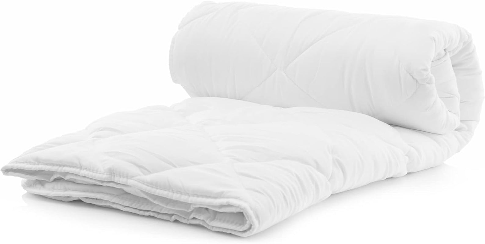 Couverture d'été Komfortec 135X200 Cm, 170Gsm, Couverture fine et légère pour l'été, couverture anti-allergique, blanc Couettes et couettes Naty Shop 135X200 Cm Couverture d'été