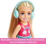 Barbie Chelsea Doll & Accessories Ensemble de voyage pour chiot 6 pièces comprenant une cage pour chien HJY17