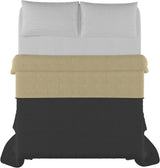 Literie italienne Estivo lit double, microfibre, châtaigne/gris, 260 X 270 Cm Couettes et couettes Naty Shop
