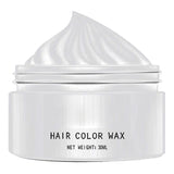 Teinture pour cheveux blancs naturels, teinture de cire pour cheveux blancs, teinture pour cheveux naturels blancs unisexes, teinture pour cheveux blancs, cire pour cheveux de fête de cosplay d'Halloween, cire pour cheveux de fête de teinture pour cheveux, 30 ml Naty Shop Teinture pour cheveux Titre par défaut