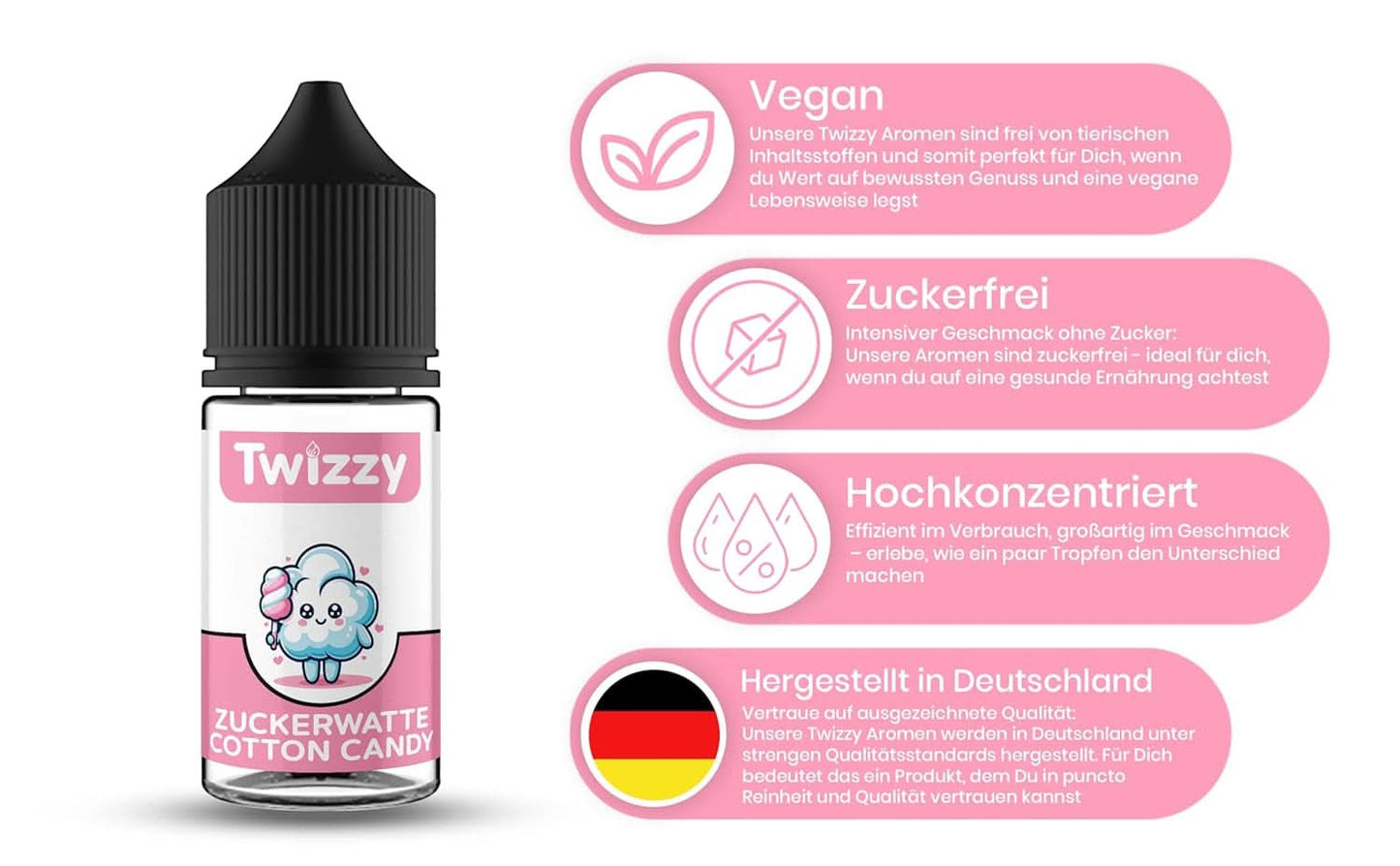 Arôme concentré Barbe à Papa Twizzy, 30 ml Arômes Naty Shop