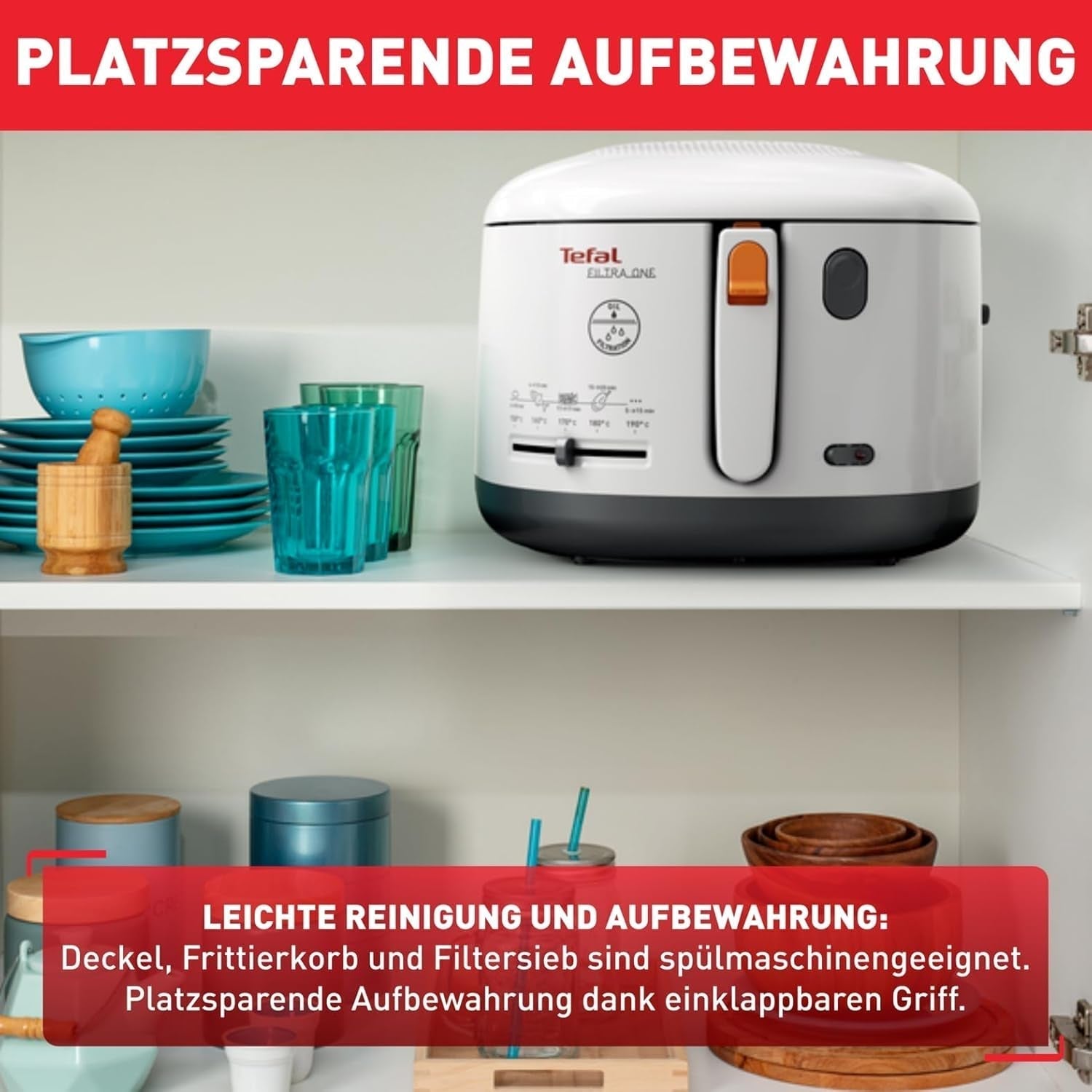 Friteuse Tefal FF1631 Filtra One, 1 900 W, capacité 1,2 kg électroménager Naty Shop