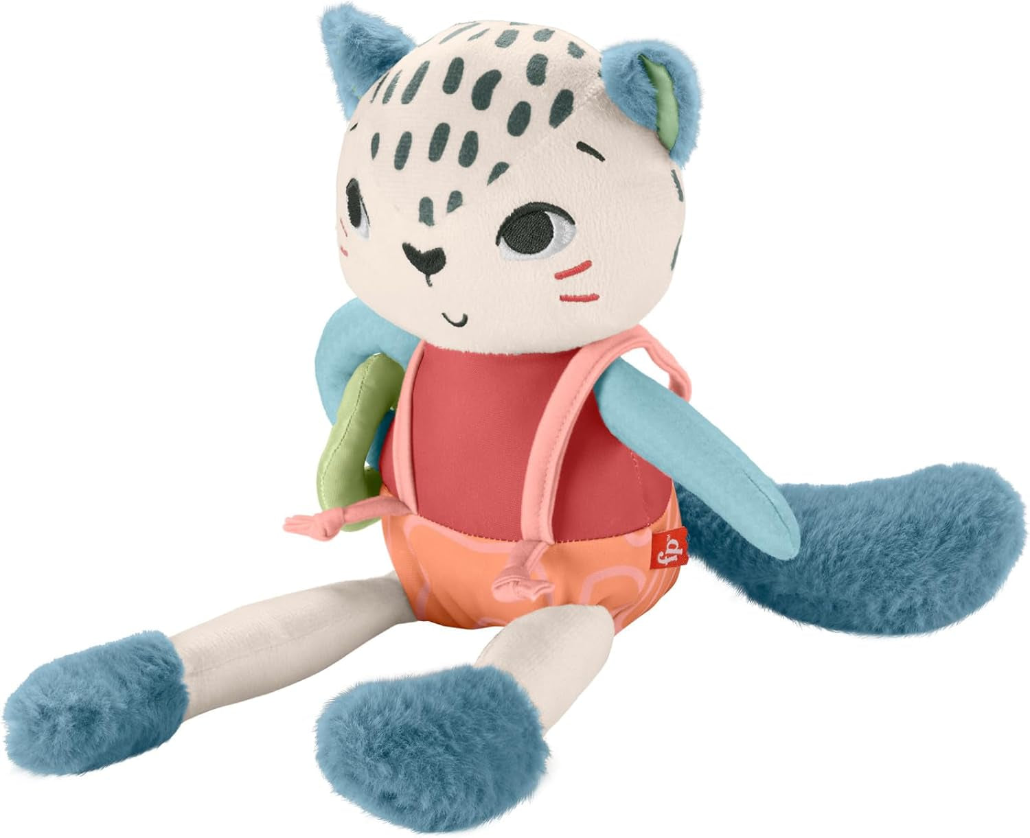 Fisher-Price Giant Ear Elephant - Adorable peluche douce avec de très grandes oreilles, composée à 90 % de plastique recyclé et emballage certifié FSC, pour bébés de 3 mois et plus, HKD63 Bebe Naty Shop Toys Snow Leopard