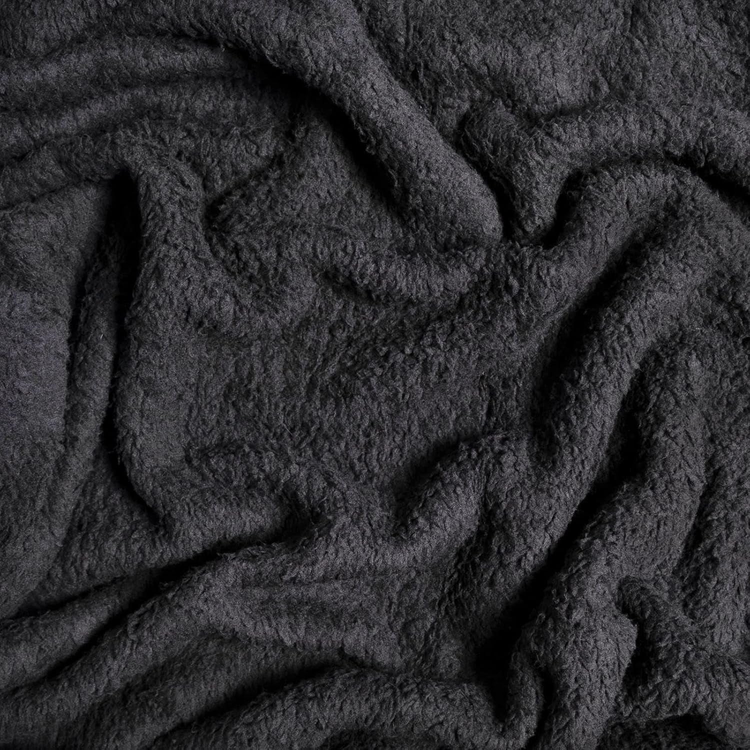 Brentford's Teddy Couverture polaire grande couverture de lit en peluche super douce et chaude pour canapé-lit noir - 150 x 200 cm Lits et couvertures Besuche den Brentfords-Store