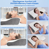 PHYSEN Oreiller orthopédique Oreiller Cervical, Oreiller de Soutien du Cou, Oreiller en Mousse à Mémoire de Forme, Oreiller Ergonomique pour Douleurs Cervicales Oreiller de Couchage Oreiller Anti-Ronflement pour Côtés, Dos et Abdomen (62 * 34 * 11 6.5CM) Oreillers orthopédiques cervicaux Naty Shop