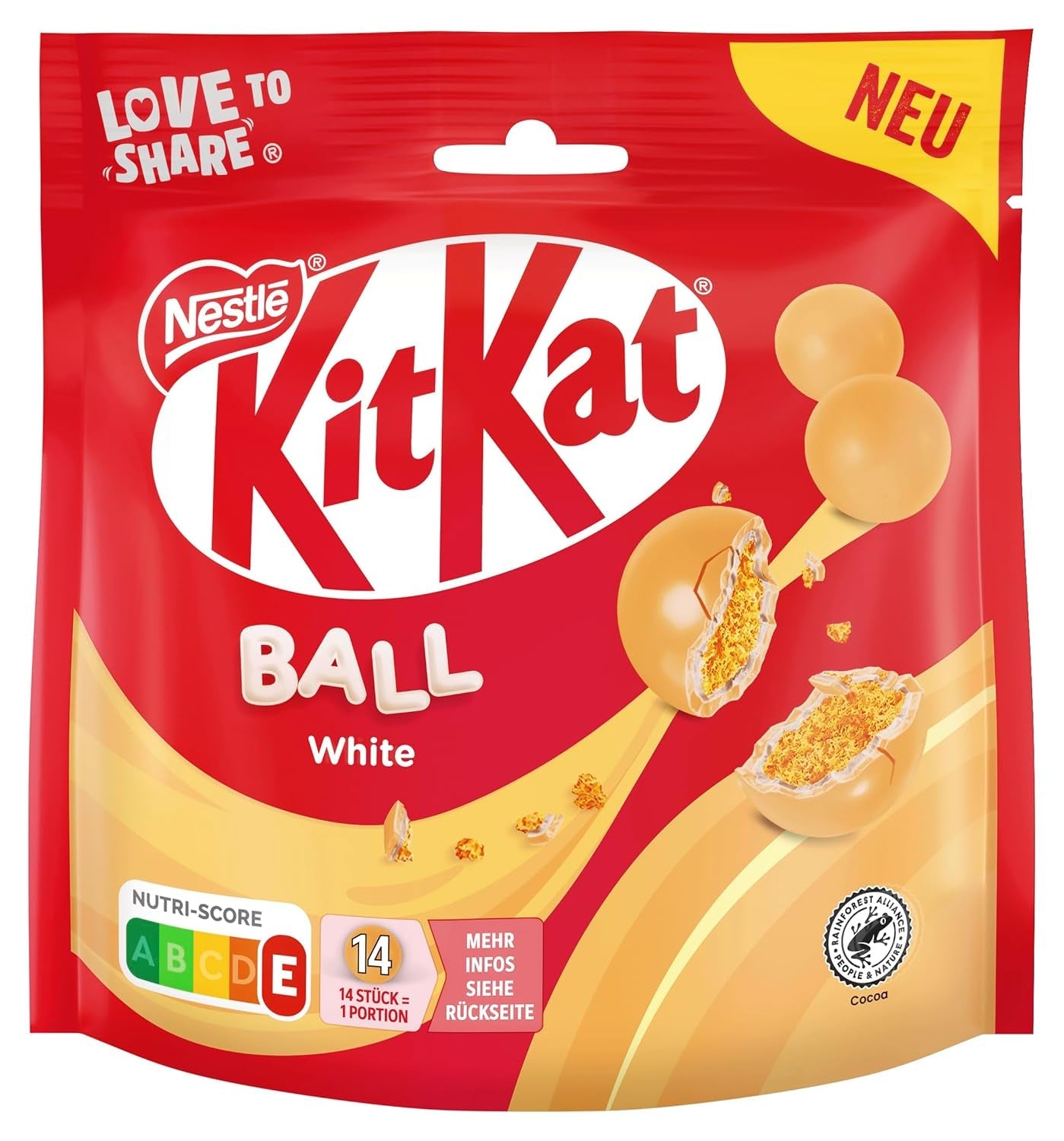 Pack de boules Nestlé au lait, blanc, Caramel Lion (3 x 130g)