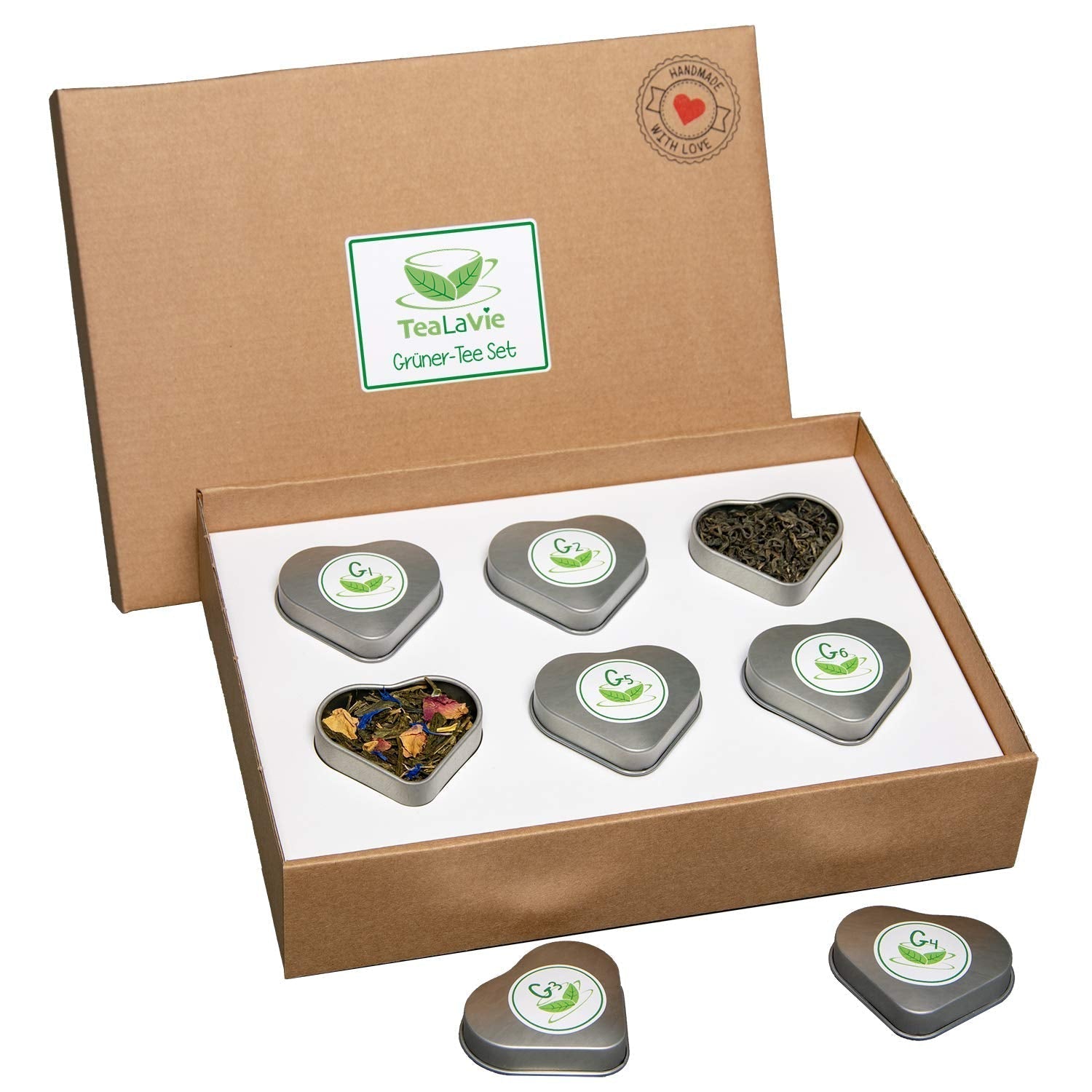 Tealavie Coffret cadeau de 6 thés aux fruits (60 g) Coffret d'échantillons Coffret cadeau de remerciement Idées cadeaux pour femmes collègues Fête des Mères 2024