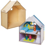 Baker Ross FN199 Kit de maison de poupée en bois - 1 paquet, kit de maison de poupée pour enfants, kit d'artisanat Dollhouses Naty Shop Titre par défaut