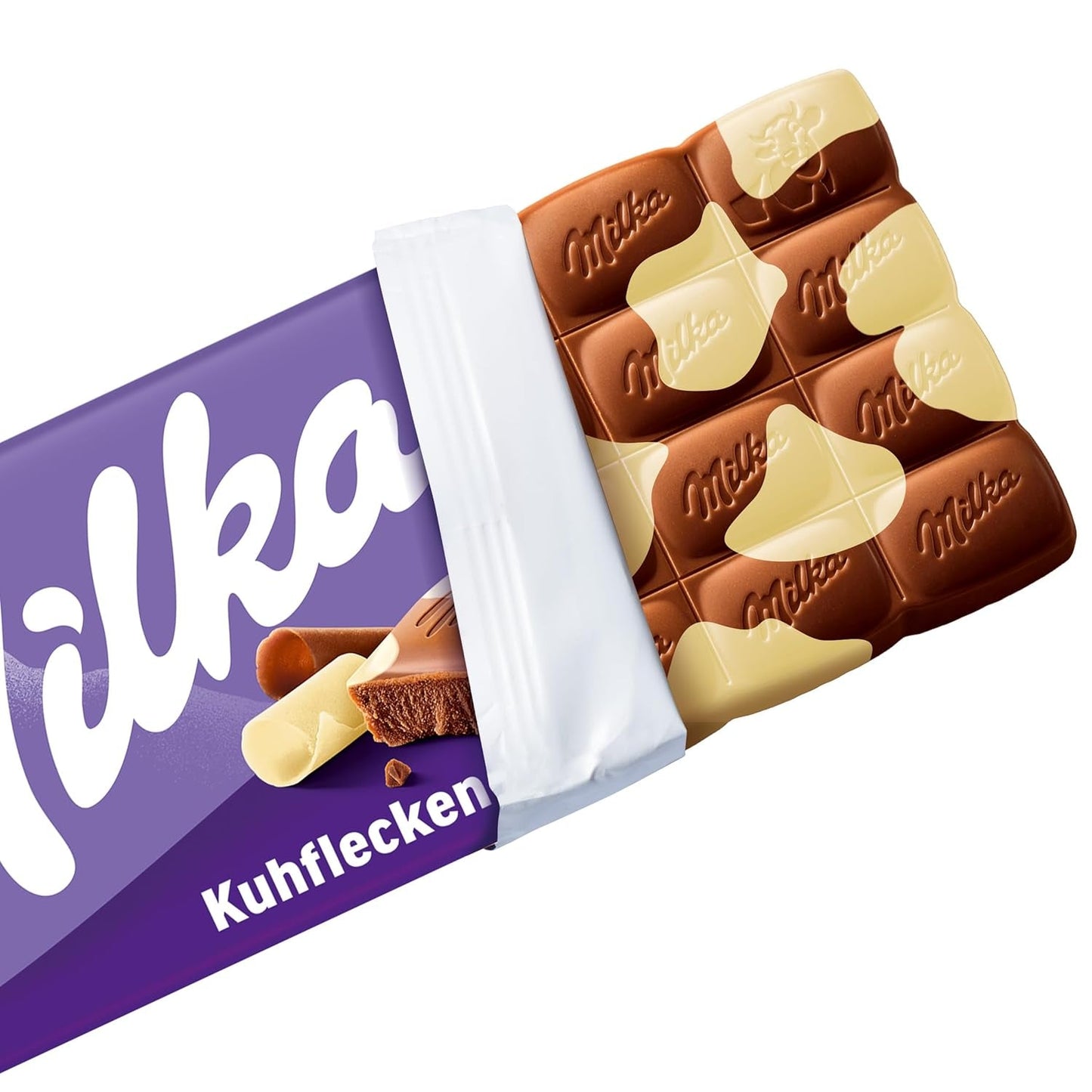 Milka Cow Spots – Chocolat au lait alpin avec chocolat blanc au design Cow Spot – 24 x 90 g