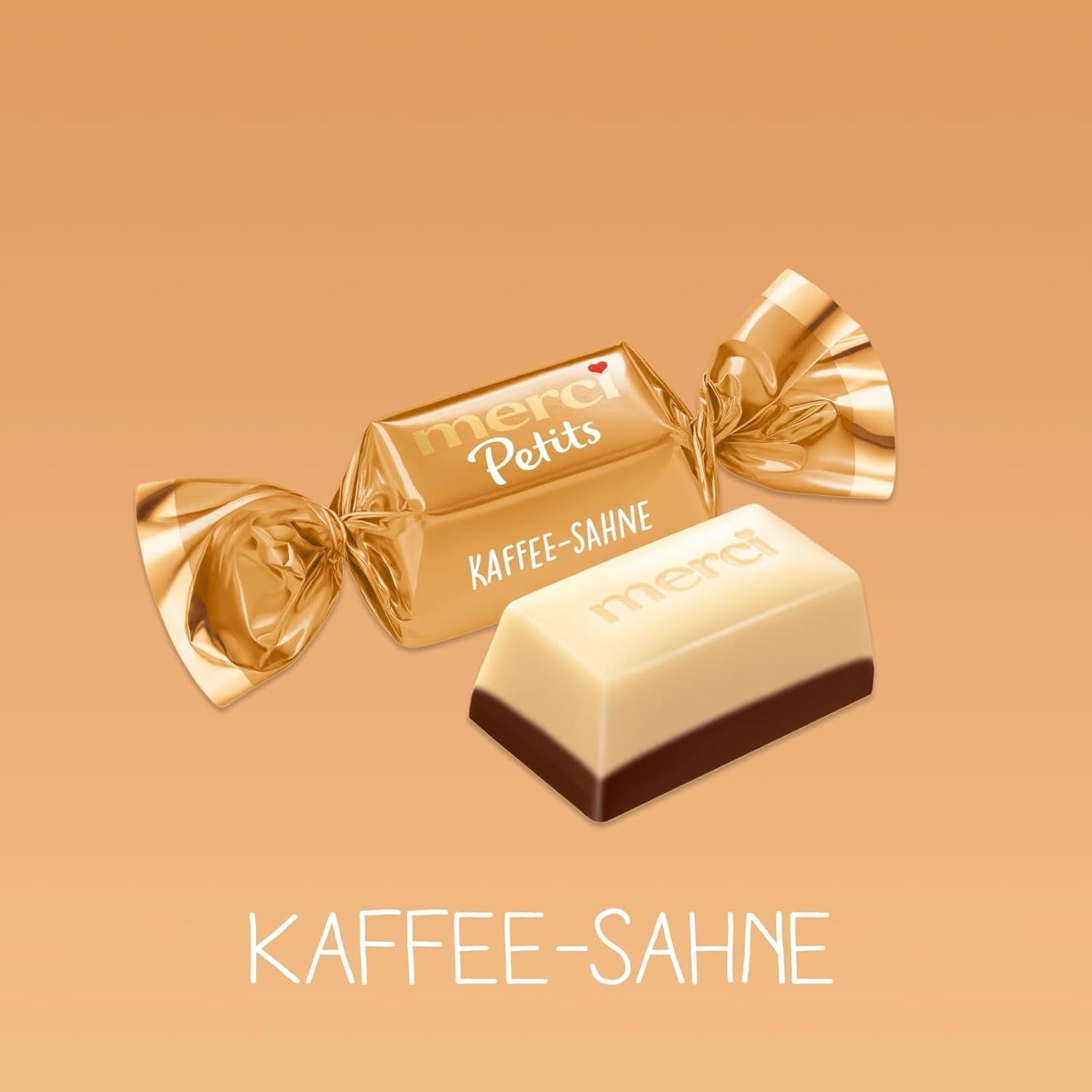 Merci Petits Crème au Café - 12 x 125 g - Petits Pralinés au Chocolat Blanc sur Chocolat Fin avec Crème au Café - Pralinés au Chocolat Emballés Individuellement