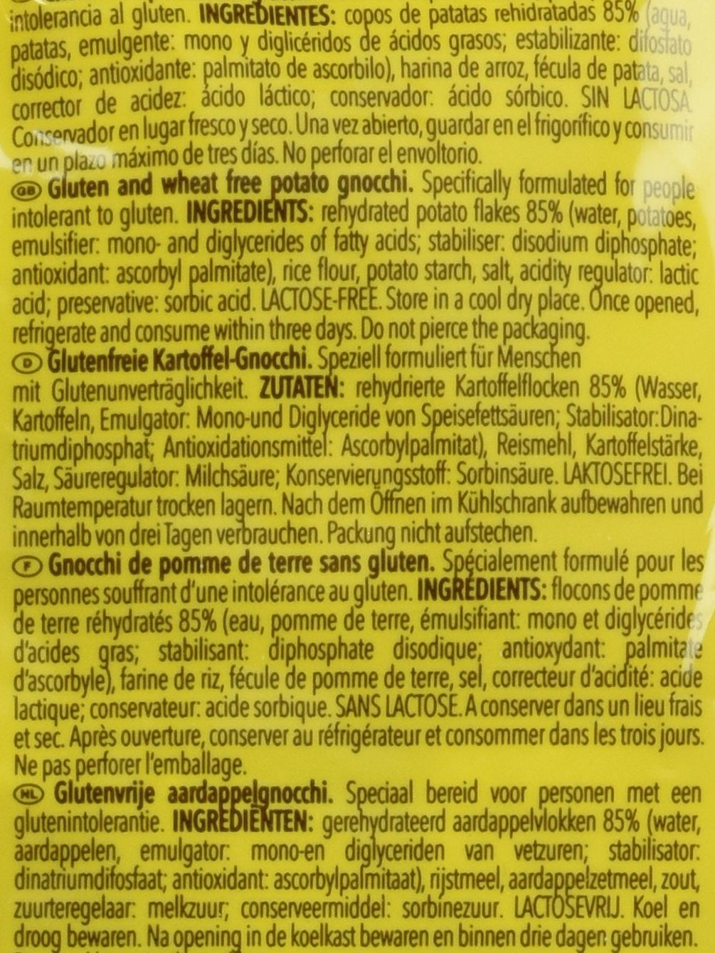 Gnocchis sans gluten, 300g, paquet de 6