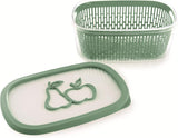 Scie pour conserver l'arôme des fruits, plastique, verte, 4 LT - rectangulaire Boîtes de conservation alimentaire Naty Shop
