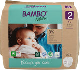 Couches pour bébé Bambo Nature, taille 1 (2-4 kg), boîte mensuelle de 132 unités | Couches haut de gamme avec protection améliorée contre les fuites | Confort et liberté ultimes pour les nouveau-nés | Couches testées dermatologiquement