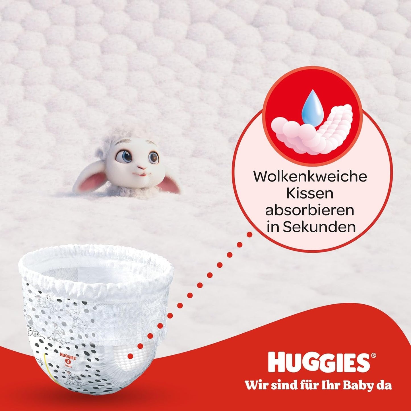 Huggies Little Movers Disney Pantalon, taille 6, 96 pièces (2 x 48), boîte mensuelle