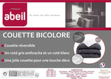 Couette Abeil 200 X 200 Cm, bicolore, blanc et gris Couettes et couettes Naty Shop