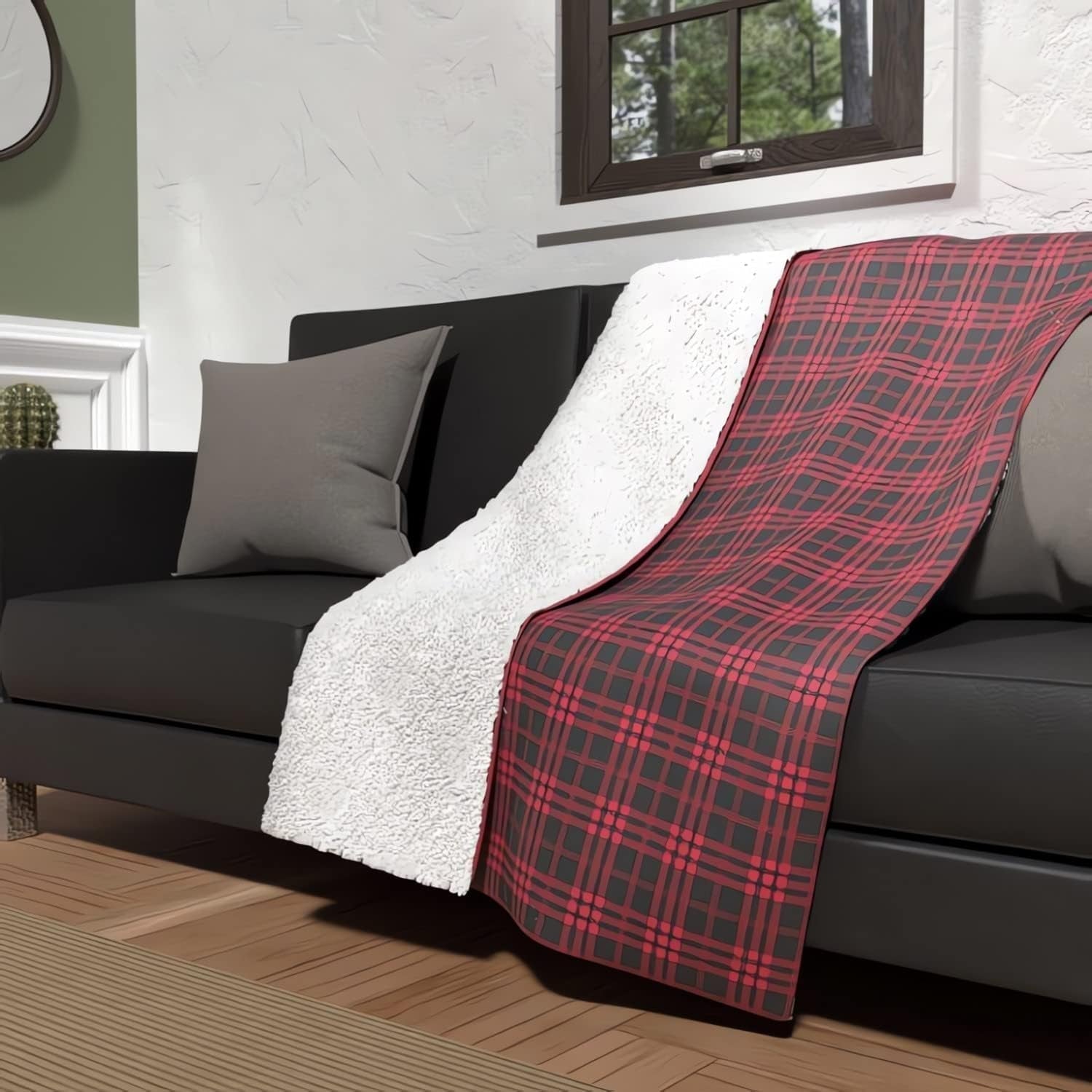 Soleil D'Ocre Plaid, Rouge, 120 X 160 Cm Couettes et couettes Naty Shop Titre par défaut