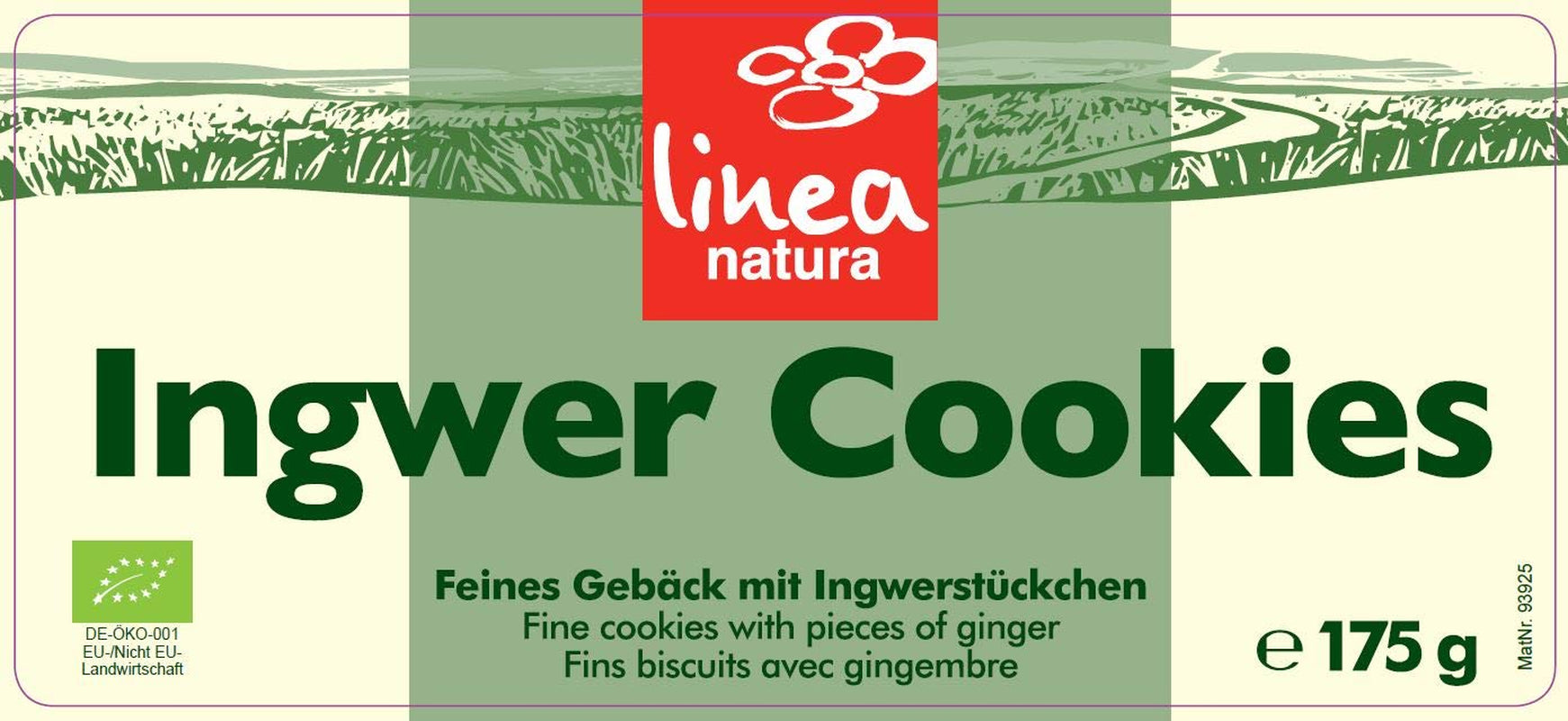 Biscuits au gingembre bio, paquet de 6 (6 x 175 g)
