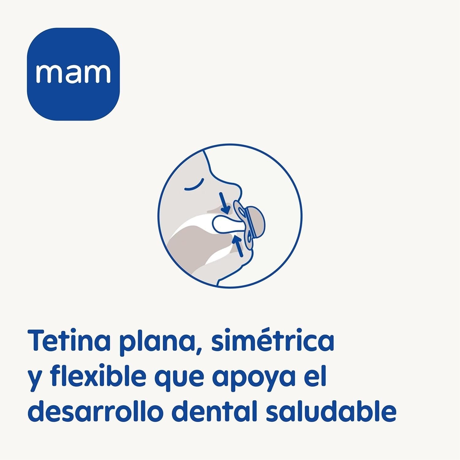 Sucette MAM en caoutchouc naturel, 2-6 mois, avec tétine symétrique, plate et flexible, avec boîte auto-stérilisante, neutre mat, 2 pièces