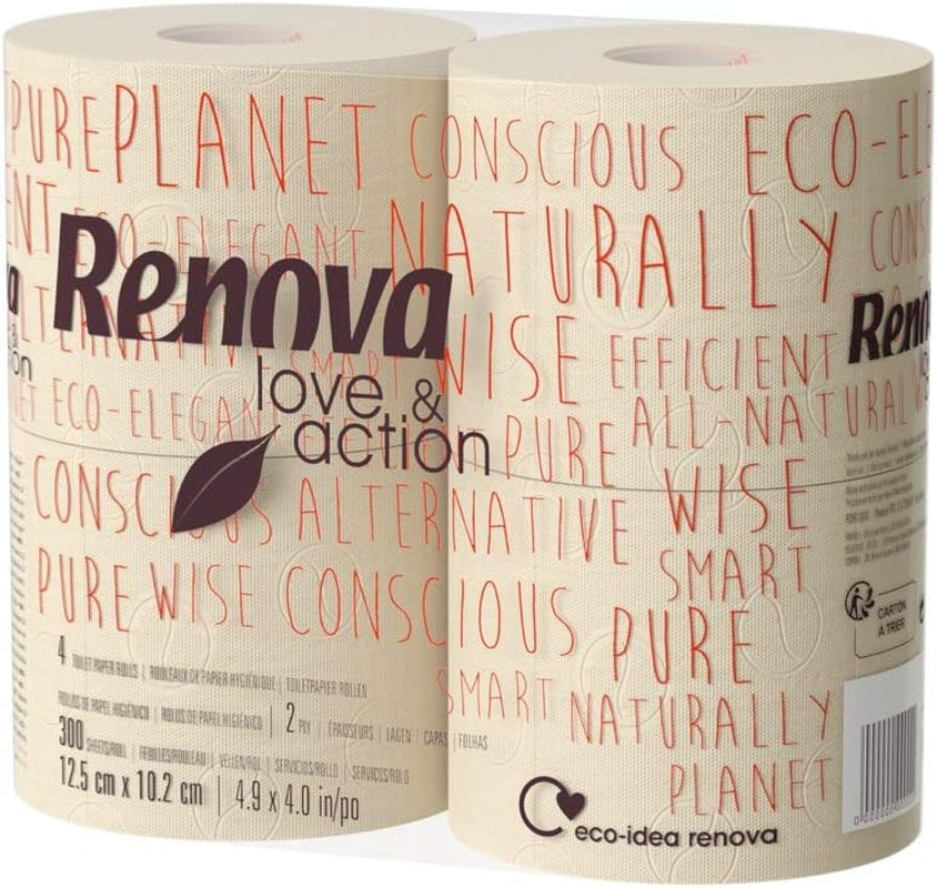 Papier toilette Renova Eco Love & Action, 4 pièces