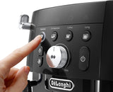 De'Longhi Magnifica S Smart ECAM 230.13.B Machine à expresso entièrement automatique avec mousseur à lait pour cappuccino, expresso, café et café long, boutons de sélection directe et commande rotative, fonction 2 tasses, noir