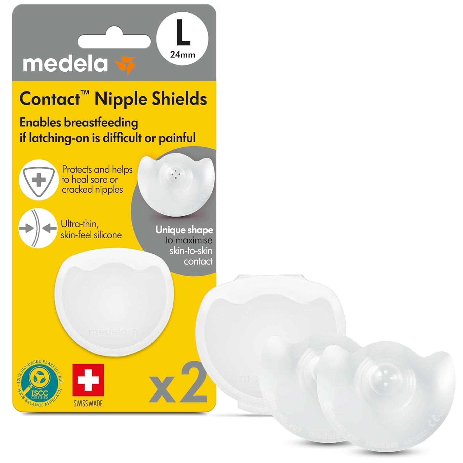 Medela 200.1631 Bouclier De Mamelon, multicolore Accessoires Alimentation et Allaitement Bebe Naty Shop