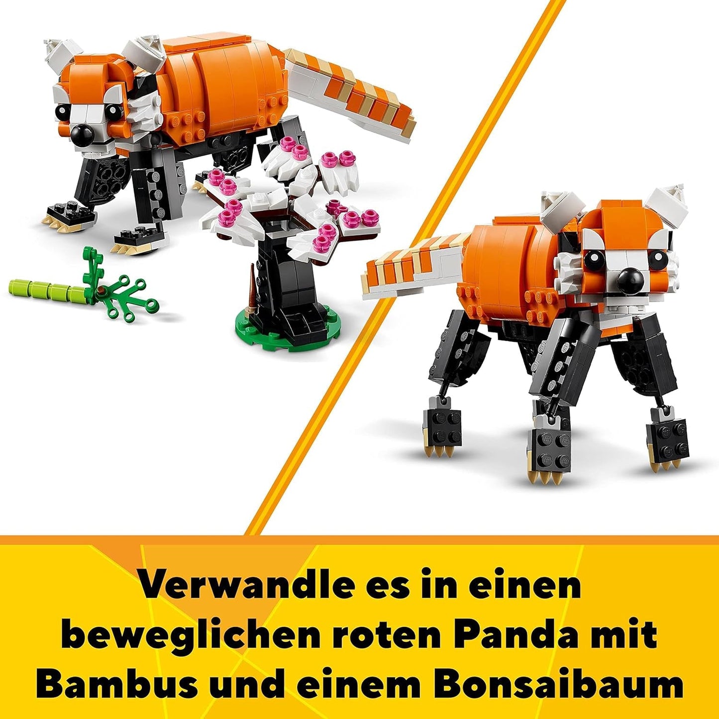 LEGO 31129 Creator Majestic Tigre, Panda ou Poisson Ensemble de figurines animales 3 en 1 Jouet pour enfants garçons et filles Jouets de construction d'animaux Besuche den LEGO-Store