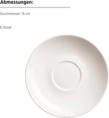 MÄSER 934105 Série Belmira, Service à Café Classique pour 6 Personnes, Service à Café 18 Pièces, Intemporel, Élégant, Délicat, Porcelaine, Blanc